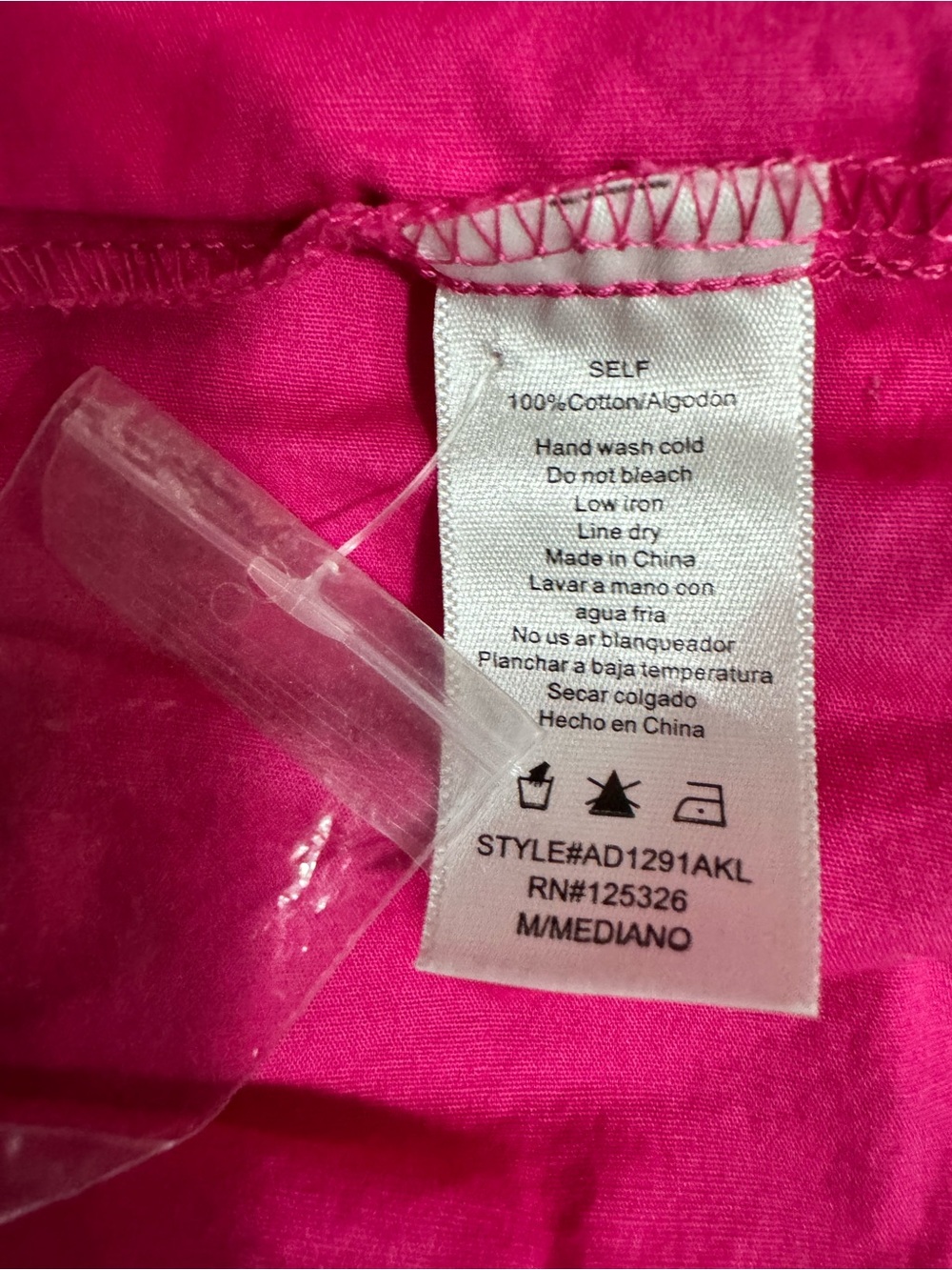 100% Cotton Karlie Magenta Ruffle V-Neck Maxi Dress - Picture 6 of 6